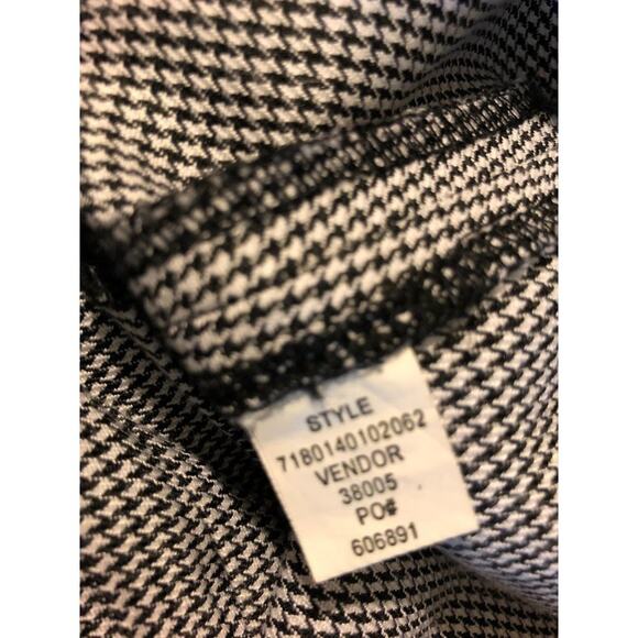 Ali Miles Preppy Academia Houndstooth Black White Drop Waist Pleated Skirt - Picture 5 of 8